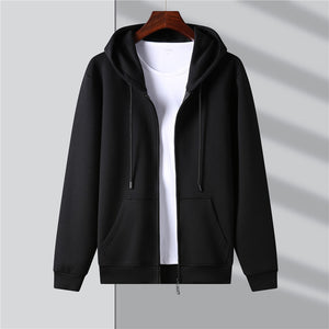Summer black hoodie sweatshirt for men. This hoodie comes in blue, grey and black. Sleeve Length: Full. Material: Cotton, Polyester and Spandex. Collar: Hooded. Closure Type: zipper. Thickness: Standard. Size S-3XL. Free shipping. 