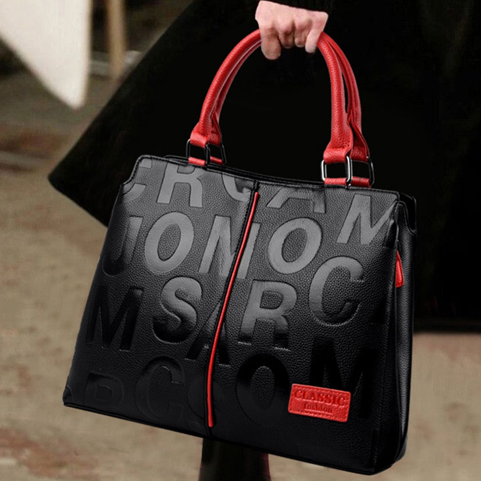 Luxurious design handbag for women. Interior: Interior Slot, Cell Phone Pocket, Zipper Pocket and Interior Compartment. Closure Type: zipper. Decoration: Letter. Lining Material: Polyester. Hardness: Hard. Features: Double layers. Free shipping