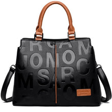 Load image into Gallery viewer, Luxurious design handbag for women. Interior: Interior Slot, Cell Phone Pocket, Zipper Pocket and Interior Compartment. Closure Type: zipper. Decoration: Letter. Lining Material: Polyester. Hardness: Hard. Features: Double layers. Free shipping
