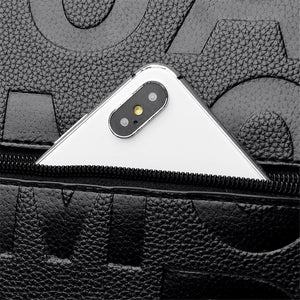 Luxurious design handbag for women. Interior: Interior Slot, Cell Phone Pocket, Zipper Pocket and Interior Compartment. Closure Type: zipper. Decoration: Letter. Lining Material: Polyester. Hardness: Hard. Features: Double layers. Free shipping