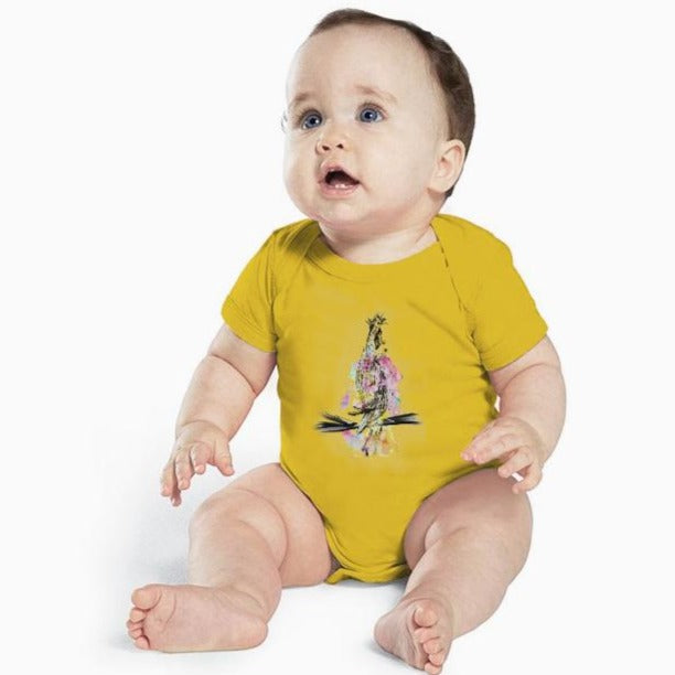Baby clothing needs to be both durable and soft. With the infant fine jersey bodysuit, your kids get just that. Material: Cotton and polyester
